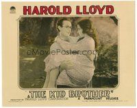 1x652 KID BROTHER LC '27 romantic close up of Harold Lloyd carrying pretty Jobyna Ralston!