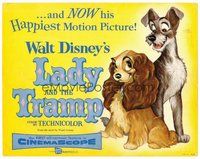 1x177 LADY & THE TRAMP TC '55 Walt Disney romantic canine dog classic cartoon!