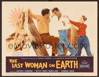1x678 LAST WOMAN ON EARTH LC #4 '60 woman tries to stop two men fighting over her!