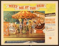 1x744 MEET ME AT THE FAIR LC #6 '53 great image of four sexy showgirls on cool carnival set!