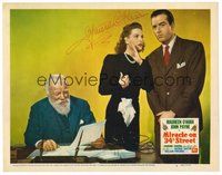 1x752 MIRACLE ON 34th STREET signed LC #5 '47 by Maureen O'Hara, who's between Edmund Gwenn & Payne