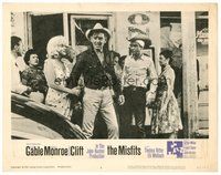 1x755 MISFITS LC #2 '61 Clark Gable, sexy Marilyn Monroe & Montgomery Clift after fight!
