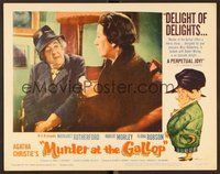 1x771 MURDER AT THE GALLOP LC #1 '63 c/u of detective Margaret Rutherford questioning a woman!