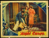 1x788 NIGHT CARGO LC '36 Julie Bishop & woman watch Lloyd Hughes wrestling knife from man on floor!
