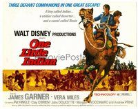 1x204 ONE LITTLE INDIAN TC '73 Disney, artwork of James Garner & kid on camel!