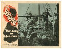 1x011 PASSAGE TO MARSEILLE LC '44 Humphrey Bogart watches George Tobias lean over dead guy on ship!