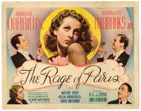 1x225 RAGE OF PARIS TC '38 pretty Danielle Darrieux, Douglas Fairbanks Jr., Louis Hayward, Auer!