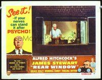 1x850 REAR WINDOW LC #1 R62 Alfred Hitchcock, great image of Raymond Burr with rope in window!