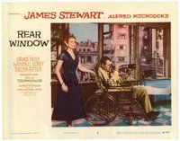 1x849 REAR WINDOW LC #6 '54 Alfred Hitchcock, great image of Grace Kelly & James Stewart w/lens!