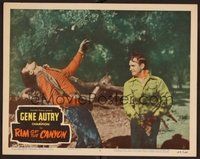 1x861 RIM OF THE CANYON LC #4 '49 great action image of Gene Autry decking bad guy!