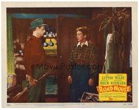1x865 ROAD HOUSE LC #6 '48 close up Ida Lupino & Richard Widmark w/gun, film noir!