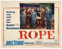 1x873 ROPE LC #2 '48 entire cast gathered around Cedric Harwicke, Alfred Hitchcock classic!