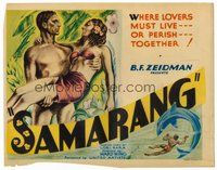 1x238 SAMARANG TC '32 art of lovers & shark attack, where lovers must live, or perish together!