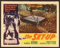 1x891 SET-UP LC #5 '49 cool far shot of boxer Robert Ryan in empty boxing arena!