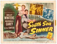 1x260 SOUTH SEA SINNER TC '49 sexiest Shelley Winters in skin-tight dress, Macdonald Carey!