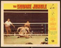 1x921 SQUARE JUNGLE LC #2 '56 great close up of boxer Tony Curtis knocking his opponent down!