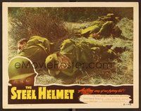 1x926 STEEL HELMET LC #7 '51 directed by Sam Fuller, c/u of tied up Gene Evans & wounded soldiers!