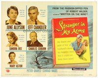 1x269 STRANGER IN MY ARMS TC '59 June Allyson, Jeff Chandler, Sandra Dee, Charles Coburn, Astor