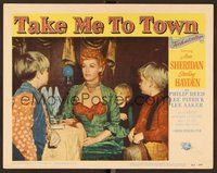1x942 TAKE ME TO TOWN LC #2 '53 close up of Ann Sheridan talking with three children!