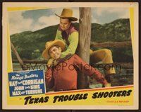 1x950 TEXAS TROUBLE SHOOTERS LC '42 Range Buster John Dusty King choked by bad guy!
