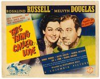 1x282 THIS THING CALLED LOVE TC '41 romantic c/u of Rosalind Russell & Melvyn Douglas!
