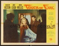 1x967 TOUCH OF EVIL LC #4 '58 c/u of Janet Leigh surrounded by Valentin de Vargas and his thugs!