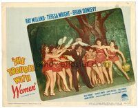 1x969 TROUBLE WITH WOMEN LC #8 '46 wacky image of sexy girls hitting Ray Milland with dusters!