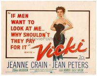 1x304 VICKI TC '53 if men want to look at sexy bad girl Jean Peters, she'll make them pay for it!