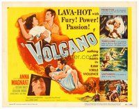 1x307 VOLCANO TC 1953 art of lava-hot lovers Anna Magnani & Rossano Brazzi!