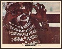 1x980 WALKABOUT LC #7 '71 Nicolas Roeg Australian classic, c/u of painted Aborigine David Gulpilil!