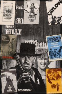 1y016 LOT OF 11 UNCUT WESTERN PRESSBOOKS '65 - '73 Pat Garrett & Billy the Kid & more!