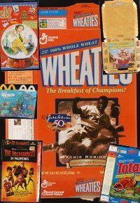 1y027 LOT OF 24 PROMO CEREAL BOXES & MORE '91-04 Jackie Robinson, Elf, Incredibles, Finding Nemo!
