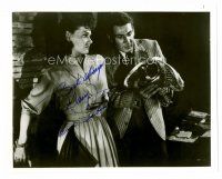 1y226 ANN ROBINSON signed 8x10.25 REPRO still '80s close up with Gene Barry in War of the Worlds!