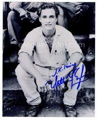 1y257 MATTHEW MCCONAUGHEY signed 8x10 REPRO still '00s great close portrait seated on stairs!