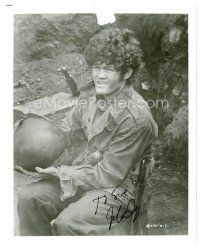 1y260 MICKY DOLENZ signed 8x10 REPRO still '80s great seated portrait wearing military uniform!