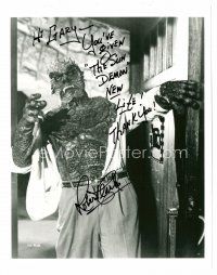 1y268 ROBERT CLARKE signed 8x10 REPRO still '90s great solo portrait as The Hideous Sun Demon!