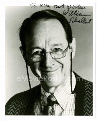 1y276 WILLIAM SCHALLERT signed 8x10 REPRO still '80s head & shoulders portrait wearing glasses!