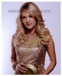 1y234 CARRIE UNDERWOOD signed color 8x10 REPRO still '07 great c/u of the American Idol winner!