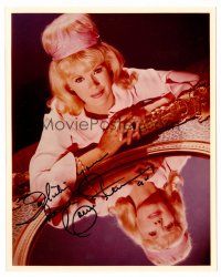 1y237 CONNIE STEVENS signed color 8x10 REPRO still '94 cool portrait in pink outfit over mirror!