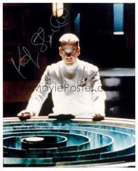 1y256 KIEFER SUTHERLAND signed color 8x10 REPRO still '00s creepy close up from Dark City!