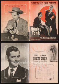 1y337 HONKY TONK Danish program '46 different images of gambling Clark Gable & sexy Lana Turner!