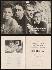 1y350 REBECCA Danish program '51 Alfred Hitchcock, Laurence Olivier & Joan Fontaine, different!