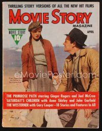1y065 MOVIE STORY magazine April 1940 Ginger Rogers & Joel McCrea in The Primrose Path!