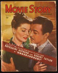 1y068 MOVIE STORY magazine October 1946 Katharine Hepburn & Robert Taylor in Undercurrent!