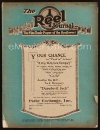 1y048 REEL JOURNAL exhibitor magazine May 28, 1921 Jack Dempsey in Daredevil Jack serial!