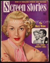 1y077 SCREEN STORIES magazine April 1952 sexy Lana Turner & Fernando Lamas in The Merry Widow!