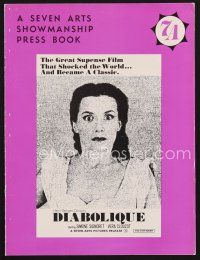 1y107 DIABOLIQUE pressbook R66 Vera Clouzot in Henri-Georges Clouzot's Les Diaboliques!
