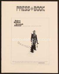 1y129 JEREMIAH JOHNSON pressbook '72 cool artwork of Robert Redford, directed by Sydney Pollack!