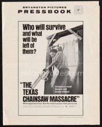 1y171 TEXAS CHAINSAW MASSACRE pressbook '74 Tobe Hooper cult classic slasher horror!