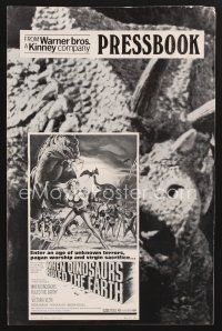 1y179 WHEN DINOSAURS RULED THE EARTH pressbook '71 an age of unknown terrors & virgin sacrifices!
